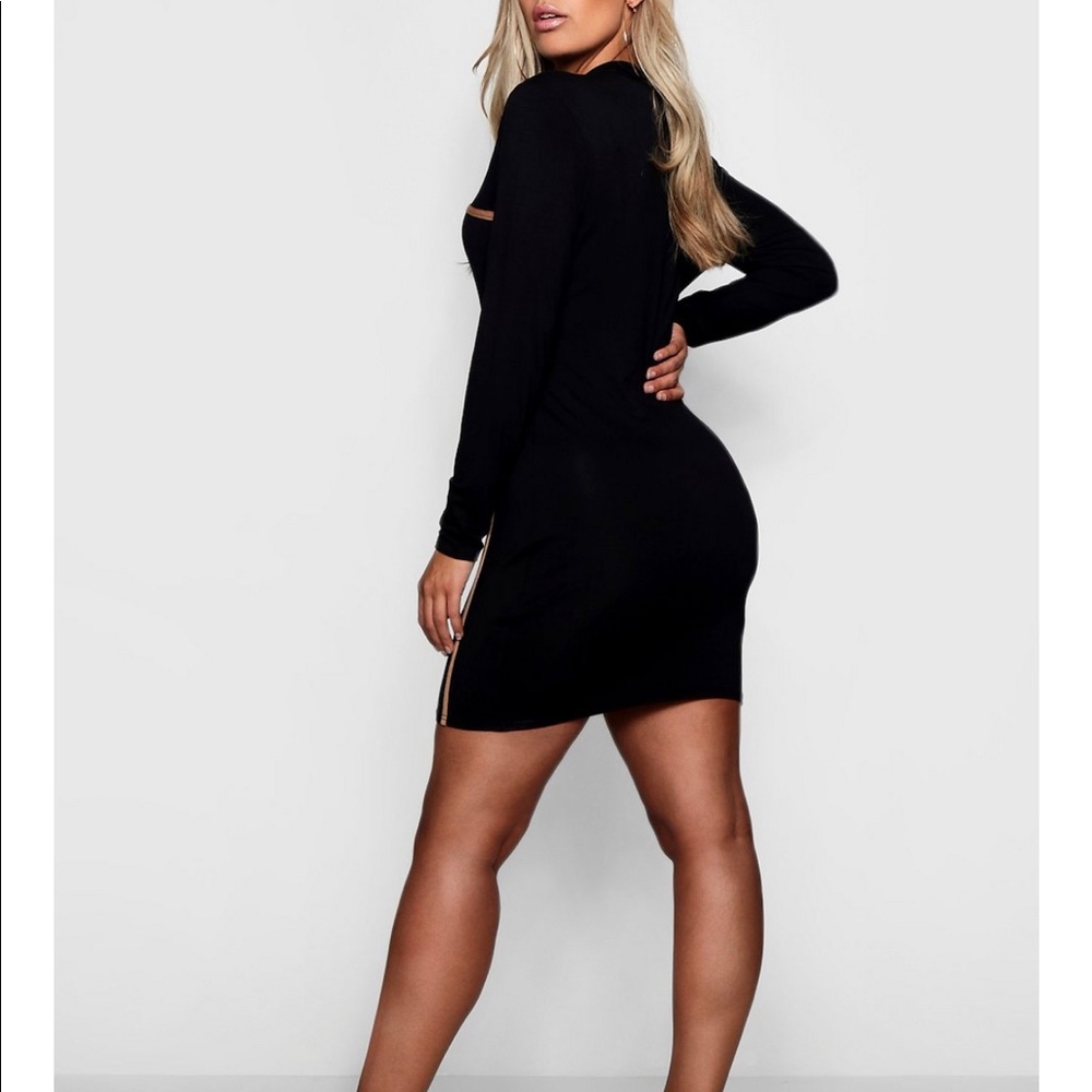 Plus Contrast Binding Bodycon Mini Dress